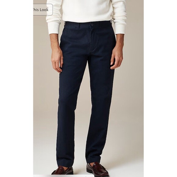 J.CREW 1040 Athletic Tapered-fit Stretch Chino Pant 34x32 Navy Blue NEW AV209 - Picture 1 of 14
